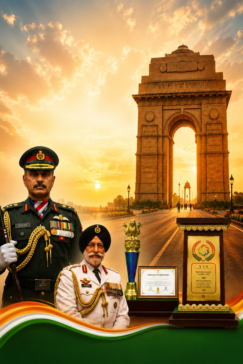 Rashtriya Gaurav Puraskar 2026 ceremony visual at India Gate