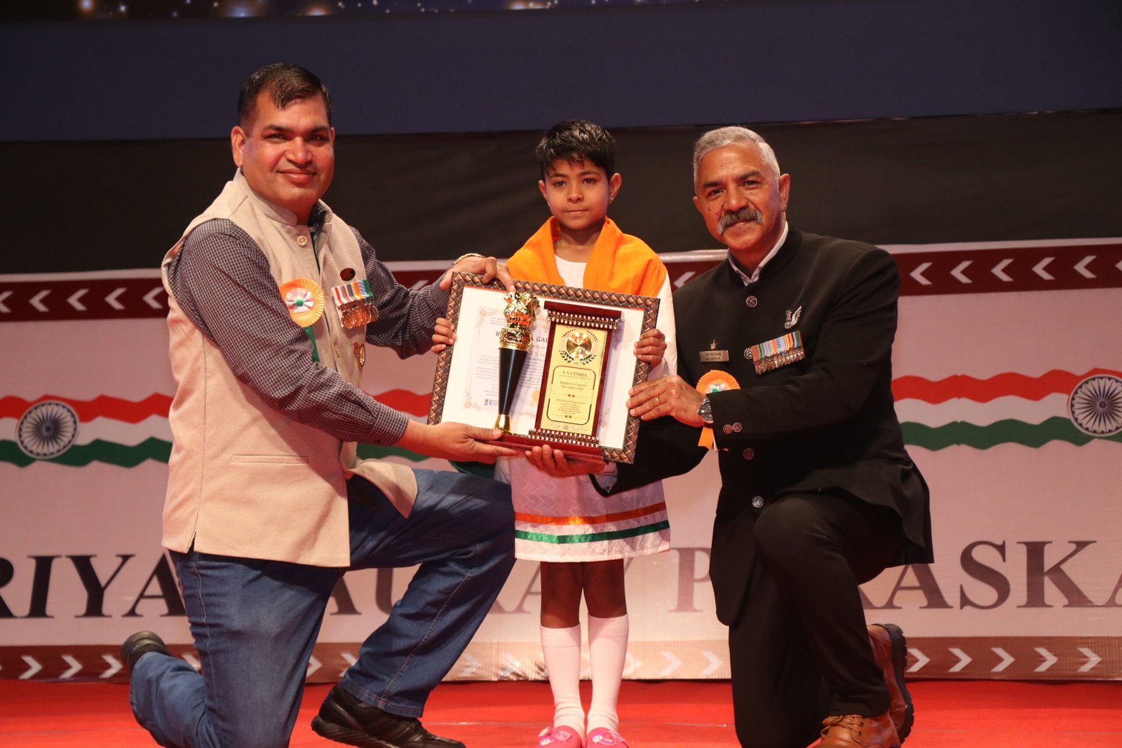 Young recipient honoured at the ceremony